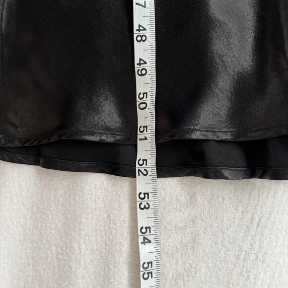 ENZA COSTA Dress Womens Medium 2 Black Satin Bias Slip Maxi Spaghetti Strap NEW - Picture 16 of 16